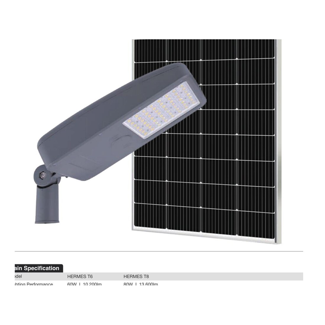 HERMES T8 — 2-in-1 Solar Street Light